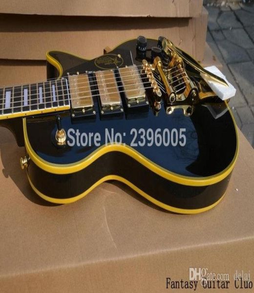 Tienda personalizada Classical Custom Electric Guitar Standard Guitar Diftonmedleboard Ebony Hardware dorado de alta calidad4591795