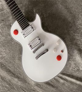 Guitare électrique Custom Shop Kill Switch style Buckethead guitare 24 frettes Gitaar Alpine White GuitarraReal pos8985811