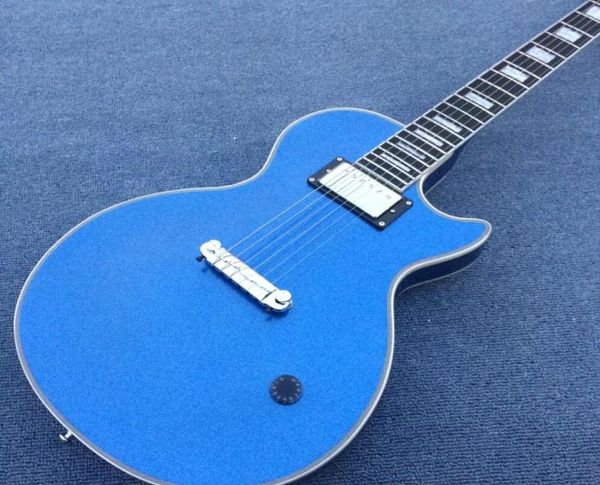 Custom Shop Limited Run 1959 Réédition Guitare électrique bleu métallisé Corps en acajou Micro à manche unique Wrap Arround Bridge Chrome 8192525