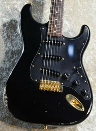 Custom Shop LTD 1960 St Relic MH GH Black/Black Paisley #GGb10 Guitarra eléctrica