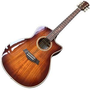 Guitare acoustique 43 pouces, boutique personnalisée, fabriquée en chine, guitare en bois simple face, livraison gratuite 2024