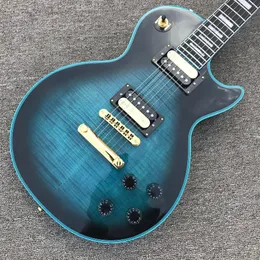 Custom Shop, fabriqué en Chine, guitare électrique de haute qualité, guitare bleue, matériel chromé, touche en palissandre, pont Tune-o-Matic, livraison gratuite