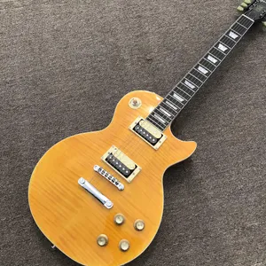 Custom shop, fabriqué en Chine, guitare électrique jaune de haute qualité, touche en palissandre, matériel chromé, livraison gratuite