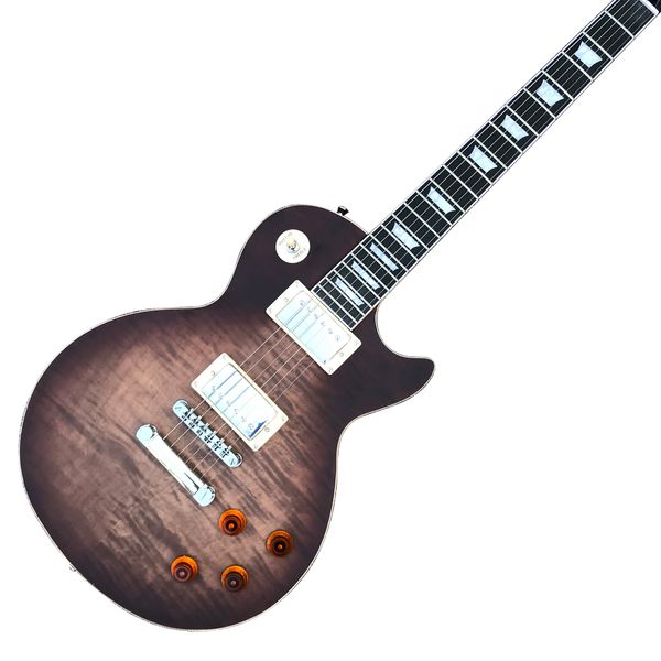Custom Shop, fabriqué en Chine, guitare électrique standard L P de haute qualité, touche en ébène, matériel chromé, livraison gratuite 011