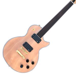 Custom Shop, Made in China, LP Custom High Quality elektrische gitaar, logkleur, geen schaal, gouden hardware, gratis verzending