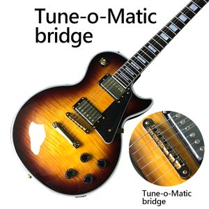 Custom Shop, fabriqué en Chine, guitare électrique LP personnalisée de haute qualité, pont Tune-o-Matic, matériel doré, livraison gratuite