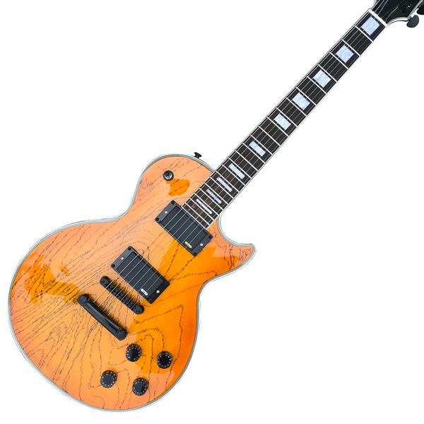 Custom shop, fabriqué en Chine, guitare électrique LP personnalisée de haute qualité, micro noir, matériel, touche en palissandre
