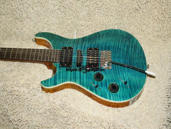 Guitare électrique bleue gauche, boutique personnalisée, haute qualité, livraison gratuite