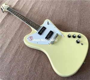 SHOP CUSTOM NON RETOUR FIREBIRD Thunderbird Cream Electric Guitar Wrap à la guitare Around Black P90 Pickups White Pickguard3713514