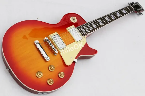 Guitare électrique LP rouge cerise slash Custom shop, guitare standard Lep