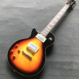 Tienda personalizada, guitarra eléctrica Sunset Backhand Tiger LP, diapasón de palisandro, 22 seda, envío gratis