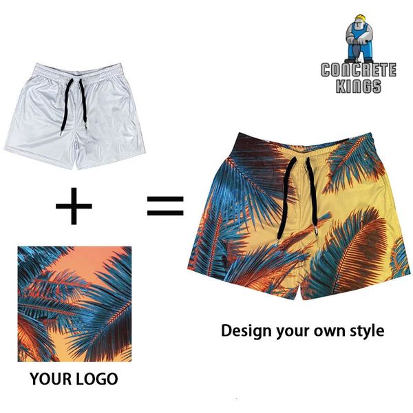 Shorts personnalisés avec votre bricolage pour hommes, impression 3D, maille à séchage rapide, pantalons courts de Sport, pantalons de survêtement respirants pour entraînement d'été, 240323