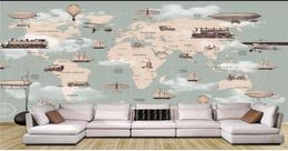 Tamaño personalizado 3D Wallpaper Po Fondo de pantalla Room Room Kids Mural Cartoon Mapa Mapa de Sofá Fondo de pantalla de telón de fondo