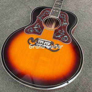 Aangepaste SJ200 Bob Dylan Collector Edition Classic Acoustic Guitar Cocobolo Back Side Style