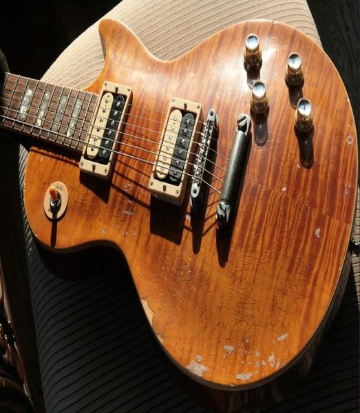 Slash personalizado 5 Afd Murphy Envejecido apetito para la destrucción Maple Top Heavy Relic Guitarra UNA PIEZA MAHOGANY BOD1017346