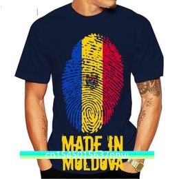 Aangepaste slogan gemaakt in Moldavië T-shirt 100% katoen schattige Comics jongen meisje T-shirts grijs Homme korte mouw 220702