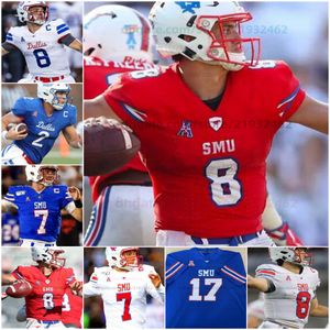 Maillots de football personnalisés SMU Mustangs N'IMPORTE QUEL NOM N'IMPORTE QUEL NOMBRE HOMMES FEMMES JEUNES TOUT COUSU 7 Shane Buechele James Proche Turner Coxe Myron Gailliard