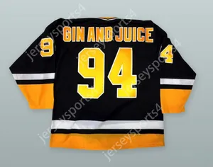 Snoop Dogg 94 Gin et Juice Hockey Jersey supérieur Stitted Stitted Stitted Stitted Stitted Stitched