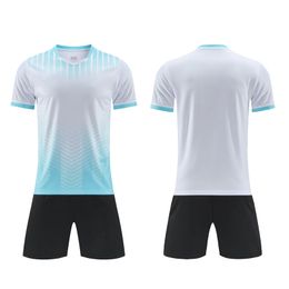 Aangepaste voetbal jersey uniform blanco borde mouw voetbal shirt gesublimeerd voetbal shirts blauw wit rood