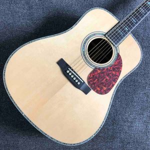 Guitare acoustique arrière en palissandre massif sur mesure AAAAA tout en bois massif reliure d'ormeau de 40 pouces