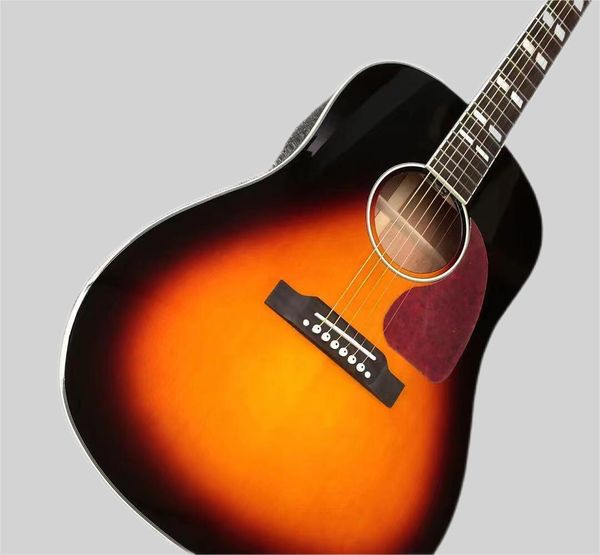 Guitare haut de gamme en épicéa, une touche de séquoia, des côtés de séquoia et du dos, une guitare acoustique, une série de style J45 3698
