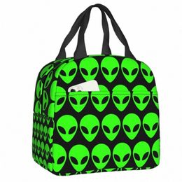 Personnalisé Space Alien Lunch Bag Hommes Femmes Thermique Refroidisseur Isolé Lunch Ctainer pour Étudiant École Travail Alimentaire Pique-Nique Fourre-Tout Sacs r2XV #