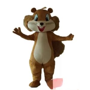 Custom eekhoorn Mascot Kostuum Prestaties simulatie Cartoon Anime thema karakter Volwassenen Maat Kerst Outdoor Reclame Outfit Pak