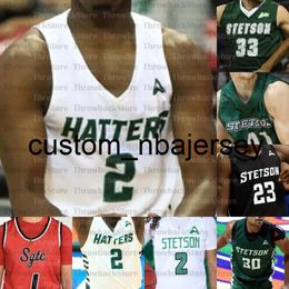Custom Stetson Hatters Basketball Jerseys Rob Perry Mahamadou Diawara Christiaan Jones Jahlil Rawley Joel Kabimba