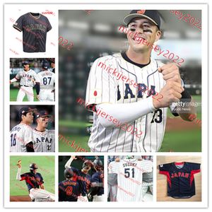 Lars Nootbaar 2023 WBC Japón Béisbol Jersey Keiji Takahashi Costura personalizada 8 Kensuke Kondo 34 Masataka Yoshida 12 Shosei Togo 7 Takumu Nakano Jerseys Hombres Jóvenes