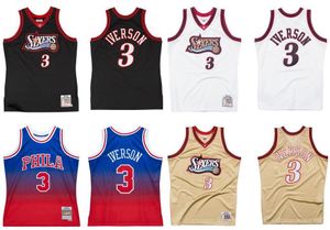 custom Stitched Allen Iverson basketball Jersey S-6XL Mitchell Ness 1996-97-98 Mesh Hardwoods Classics retro version Men Women Youth jerse