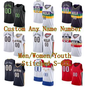 Jerseys de basket-ball cousus personnalisés 1 Williamson Brandon Ingram 3 McCollum Any Nom Any Number 2023/24 Fans City Jerseys Men Youth Women S-6XL