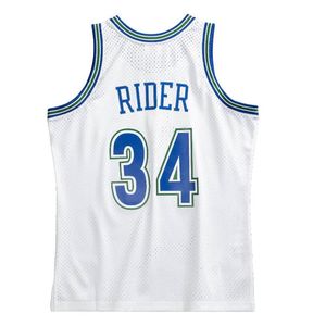 Maillots de basket-ball cousus Isaiah Rider Jr. # 34 1995-96 maillot rétro classique en maille Hardwoods pour hommes et femmes, S-6XL