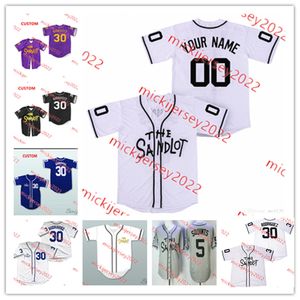 Op maat gemaakte berram weken The Sandlot Baseball Jersey#33 Hamilton 'Hambino' Porter 45 Kenny Denunez 2 Tommy Timmons 1 Timmy Timmons Mens Jeugd Jerseys