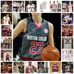 Maillot de basket-ball Boston College cousu sur mesure 22 Rich Kelly 30 Sam Holtze 34 Will Jackowitz 41 Steffon Mitchell Jerome Robinson Troy Bell Jared Dudley Craig Smith