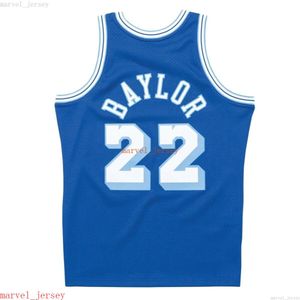 Cousue sur mesure Elgin Baylor # 22 1960-61 Jersey XS-6XL HOMBBACKS BASKETBALL MOUTILLES MEN JEUNES JEUNES JEUNES