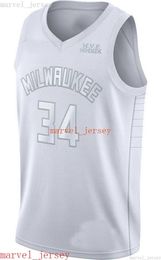 Cousu sur mesure Giannis Antetokounmpo # 34 Maillot Swingman MVP Blanc pour Homme XS-6XL Maillots de Basketball Throwbacks Pas Cher Hommes Femmes Jeunes