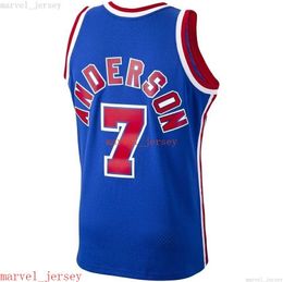 Cousue personnalisée Kenny Anderson # 7 1993-94 Jersey XS-6XL HOMBACKS BASKETBALL BASKETBALL MENSES MEN JOURNES JEUNES