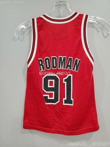 Aangepaste gestikte zeldzaam 90s kampioen Dennis Rodman Jersey vrouwen jeugd heren basketbal jerseys XS-6XL NCAA