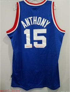 Cousue de carmelo rare Anthony 1975 à 1976 Jersey XS-6XL Basketball Chasket Basketball Jerseys