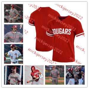 Cousue de baseball de Washington State Cound Washington Mensey Mens Youth 26 Austin Plante 51 Drake Anderson 53 Nate Stevens 49 Duke Brotherton WSU Jerseys