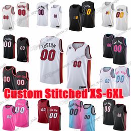 Op maat gestikt XS-6XL basketbalshirt Jimmy Bam Butler Adebayo Kyle Lowry Duncan Robinson Tyler Herro Gabe Vincent Max Strus Omer Yurtseven Bouyea Jovic