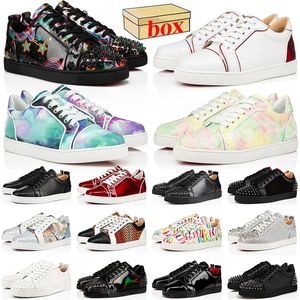 Styles personnalisés Faire des chaussures de sport à semelles rouges Vintage hommes et femmes chaussures ongles bas en cuir marque de luxe à semelles mocassins baskets assister au mariage achats gratuits avec boîte