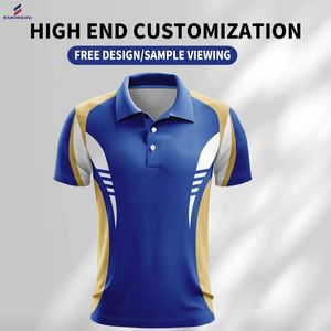 Custom Summer Hoge kwaliteit Men Polo -shirts Casual korte mouw Oversized Polyester golf T -shirt WP14 240409