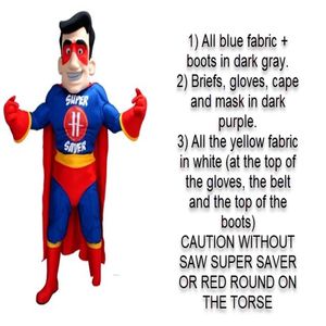 Costume de mascotte superman personnalisé taille adulte costume de carnaval fantaisie 259F