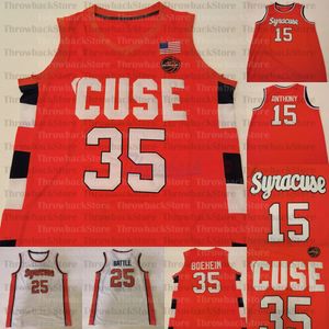 Custom Syracuse Orange College Basketball Jerseys 15 Anthony 33 Elijah Hughes 35 Buddy Boeheim 11 Joseph Girard III 21 Marek Dolezaj 1 Quincy Guerrier