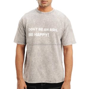 Aangepast T-shirt 100% katoenen afdrukzuur Wash T-shirt zwaargewicht T-shirts voor heren/ streetwear T-stukken