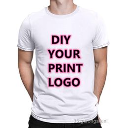 Aangepast T -shirt maakt uw ontwerp Men Women Diy Print Originele hoogwaardige verjaardagscadeaus T -shirt 220614