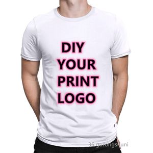 T-shirt personnalisé faites votre conception hommes femmes bricolage imprimer Original haute qualité cadeaux d'anniversaire t-shirt 220614