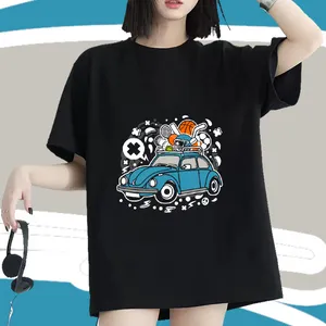 T-shirts personnalisés O-Neck à manches courtes Cotton Street Street Casual Unisexe Tshirts Plus taille Cartoon Tops en gros