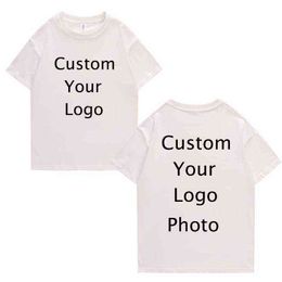 T-shirts personnalisés imprimer propres photos 210g coton épais t-shirts bricolage vos t-shirts de marque livraison directe T-shirt à manches courtes en gros G1229
